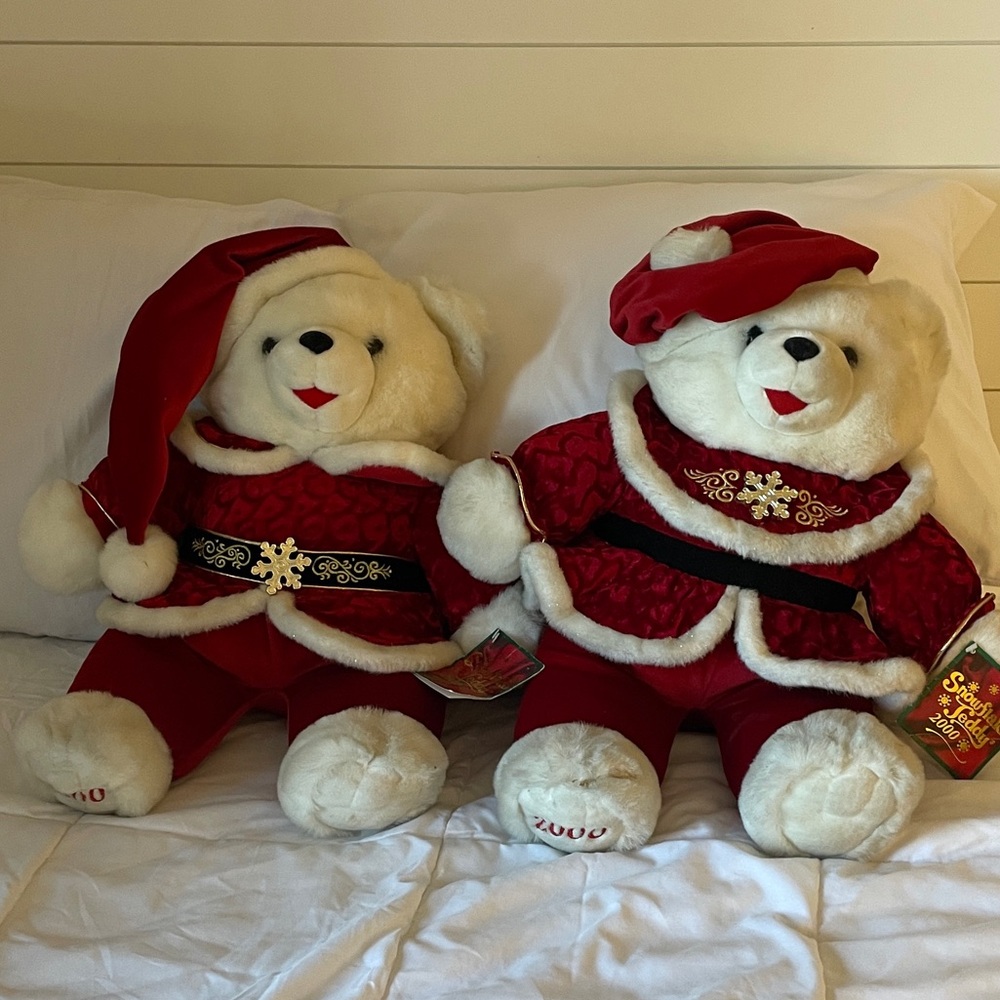 Pair of Snowflake Teddys from 2000